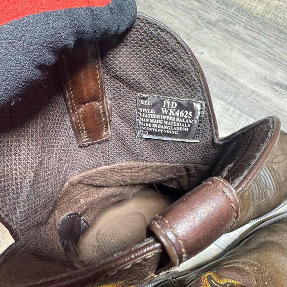 Justin Joist Brown Leather Composite Safett Toe Western Boots Men's Size 11 - Picture 6 of 8